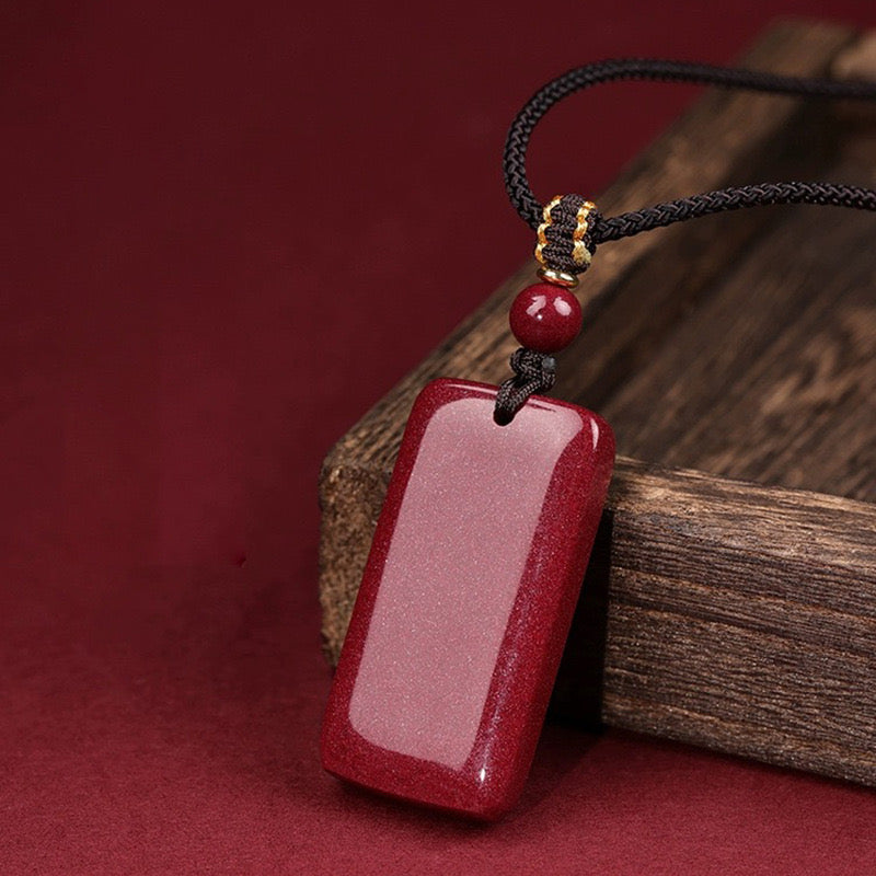 Cinnabar Trouble-Free Amulet Necklace – Protection and Peace in One