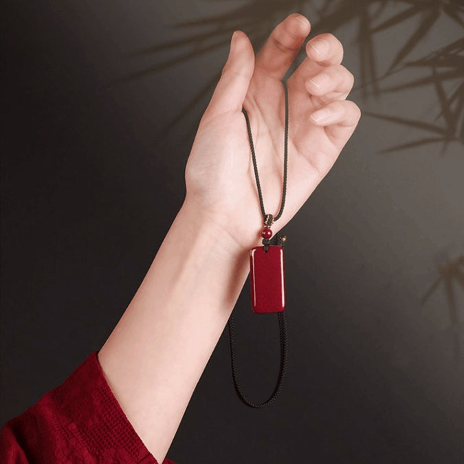 Cinnabar Trouble-Free Amulet Necklace – Protection and Peace in One
