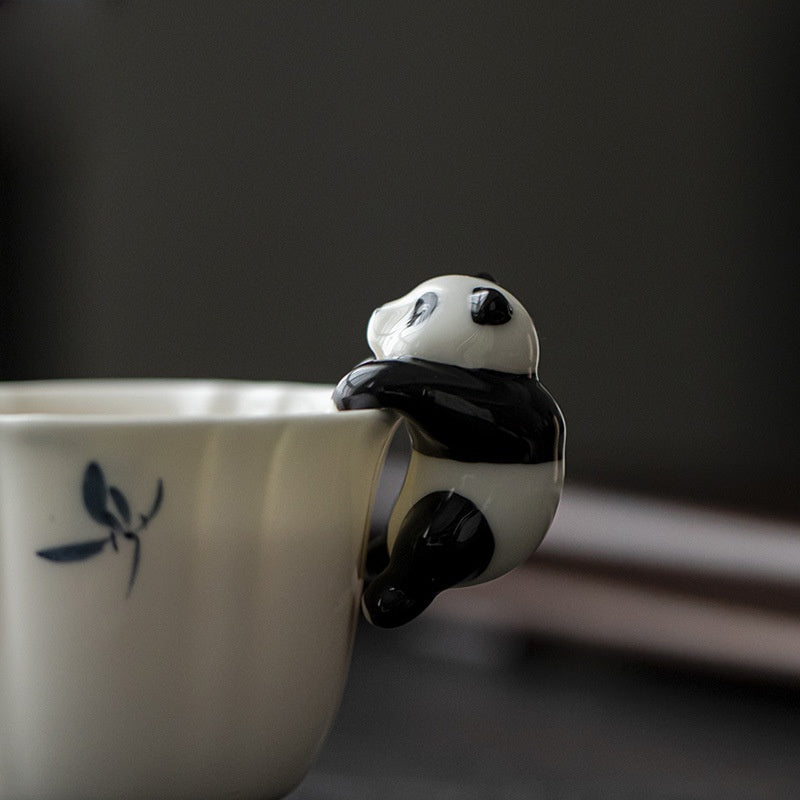 Creative Ceramic Panda - Multi functional Bowl and Tea Cup Pendant - Tea Tray Rack - Tea Pet - Tea Ceremony Accessories