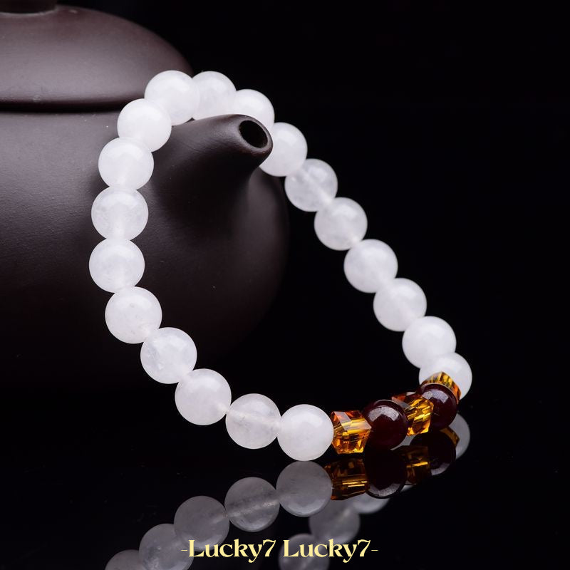 Natural White Chalcedony Positivity Bracelet – A Source of Harmony and Positive Energy