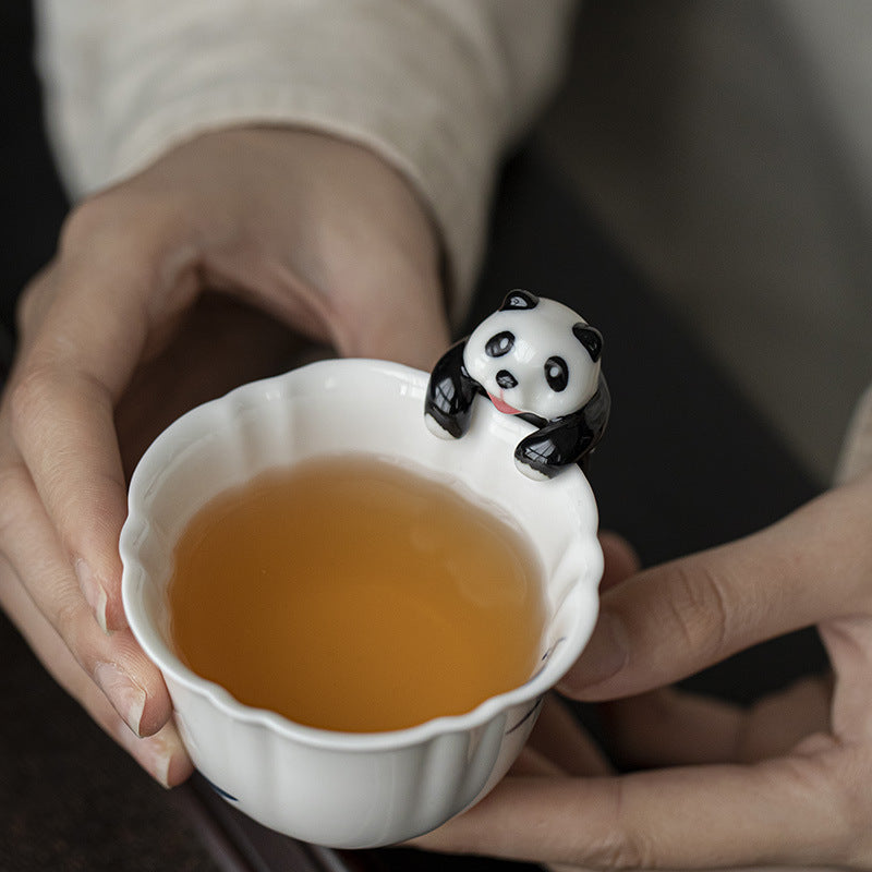 Creative Ceramic Panda - Multi functional Bowl and Tea Cup Pendant - Tea Tray Rack - Tea Pet - Tea Ceremony Accessories