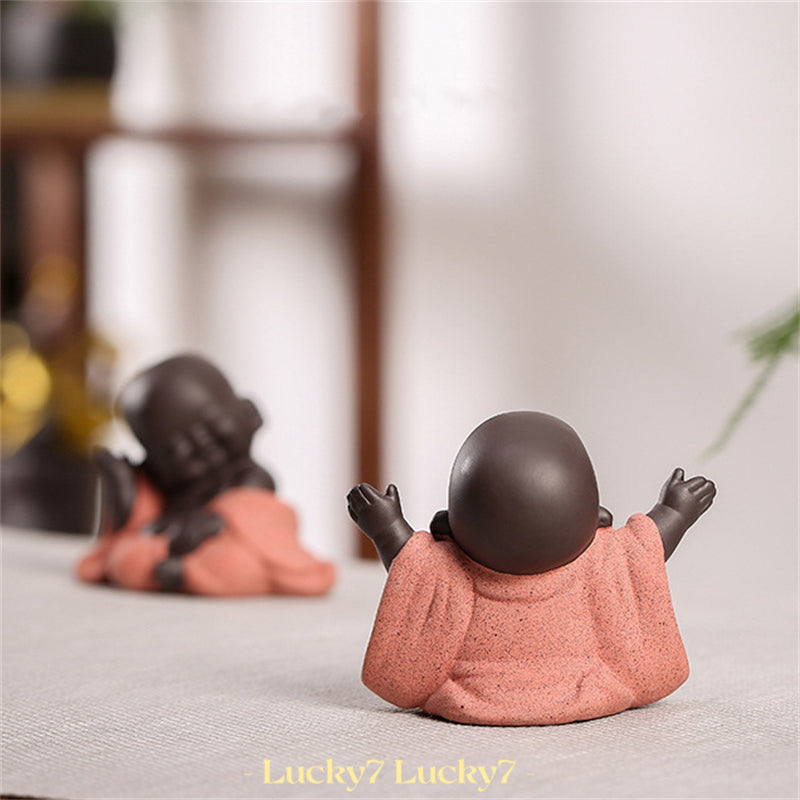 Purple Clay Sand Maitreya Ornaments/ Tea Pet
