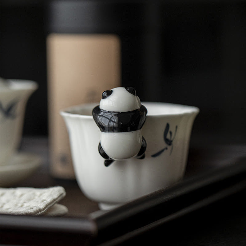 Creative Ceramic Panda - Multi functional Bowl and Tea Cup Pendant - Tea Tray Rack - Tea Pet - Tea Ceremony Accessories