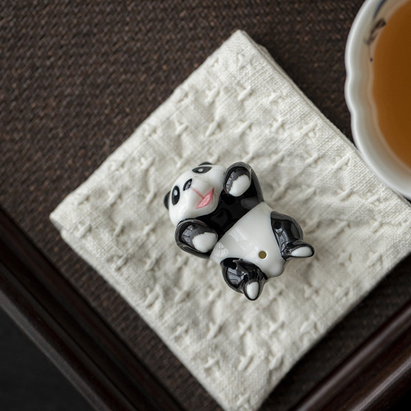Creative Ceramic Panda - Multi functional Bowl and Tea Cup Pendant - Tea Tray Rack - Tea Pet - Tea Ceremony Accessories
