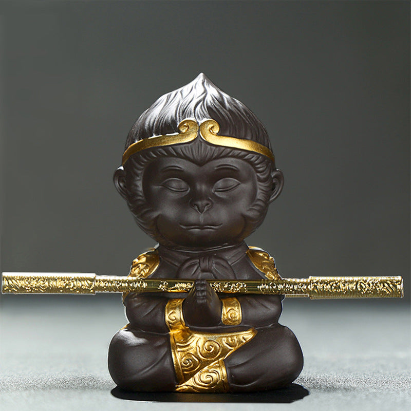 Chinese purple clay Wukong Ornaments/Tea Pet