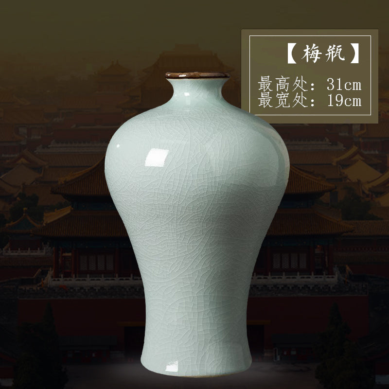 Large Antique - Style Blue and White Porcelain Ceramic Vase from Jingdezhen China - Ideal for Home Decor