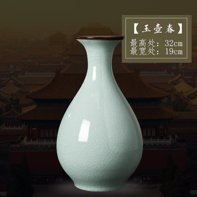 Large Antique - Style Blue and White Porcelain Ceramic Vase from Jingdezhen China - Ideal for Home Decor