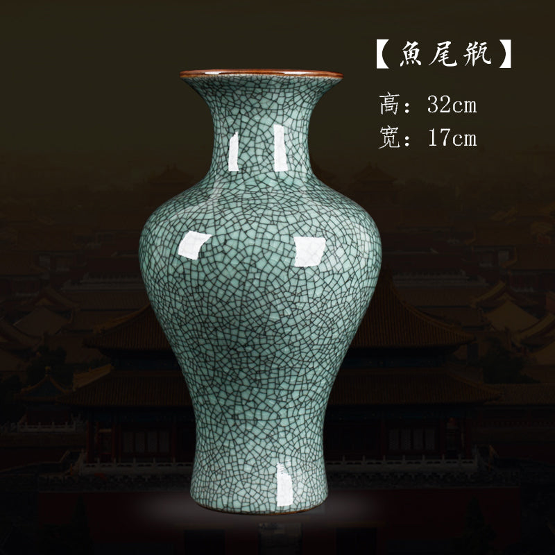 Large Antique - Style Blue and White Porcelain Ceramic Vase from Jingdezhen China - Ideal for Home Decor
