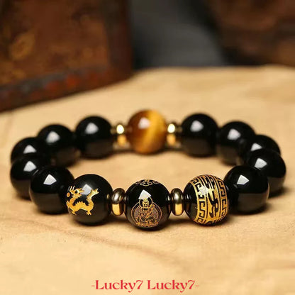 Black Agate Zodiac Year Bracelet