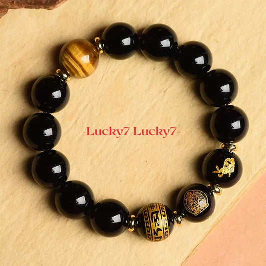 Black Agate Zodiac Year Bracelet