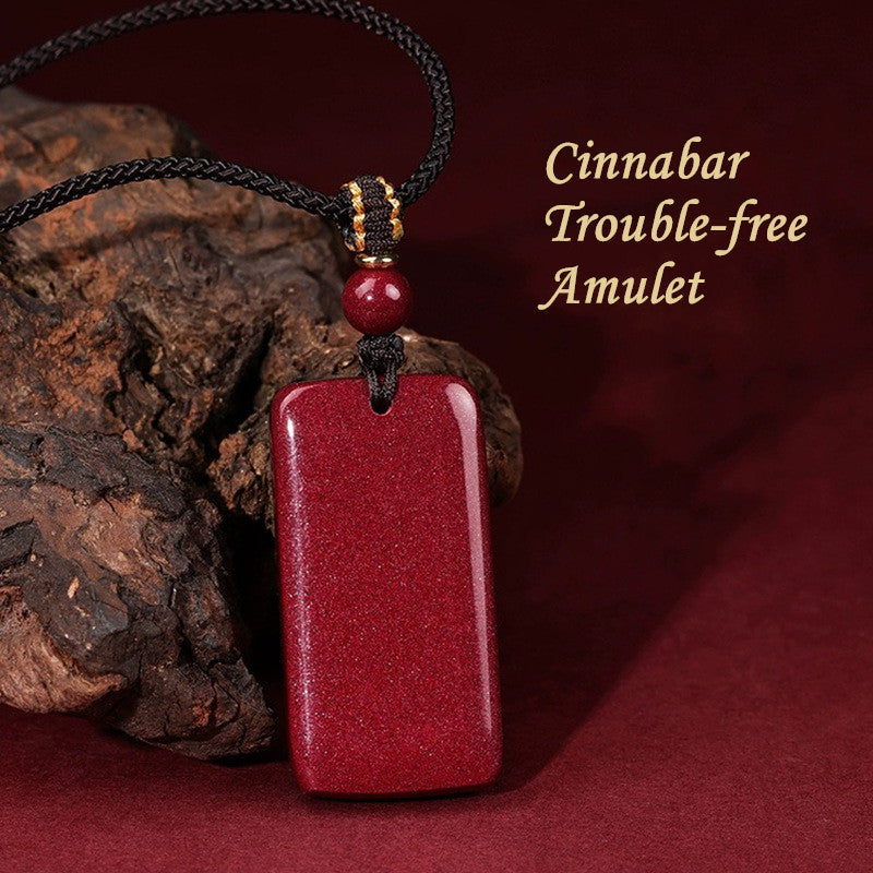 Cinnabar Trouble-Free Amulet Necklace – Protection and Peace in One