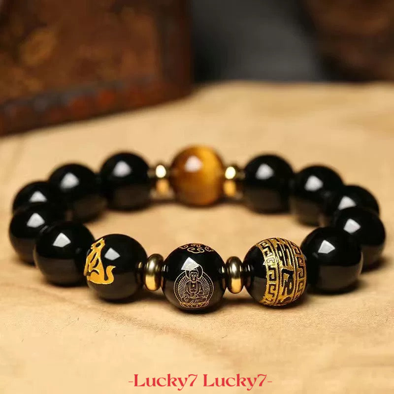 Black Agate Zodiac Year Bracelet