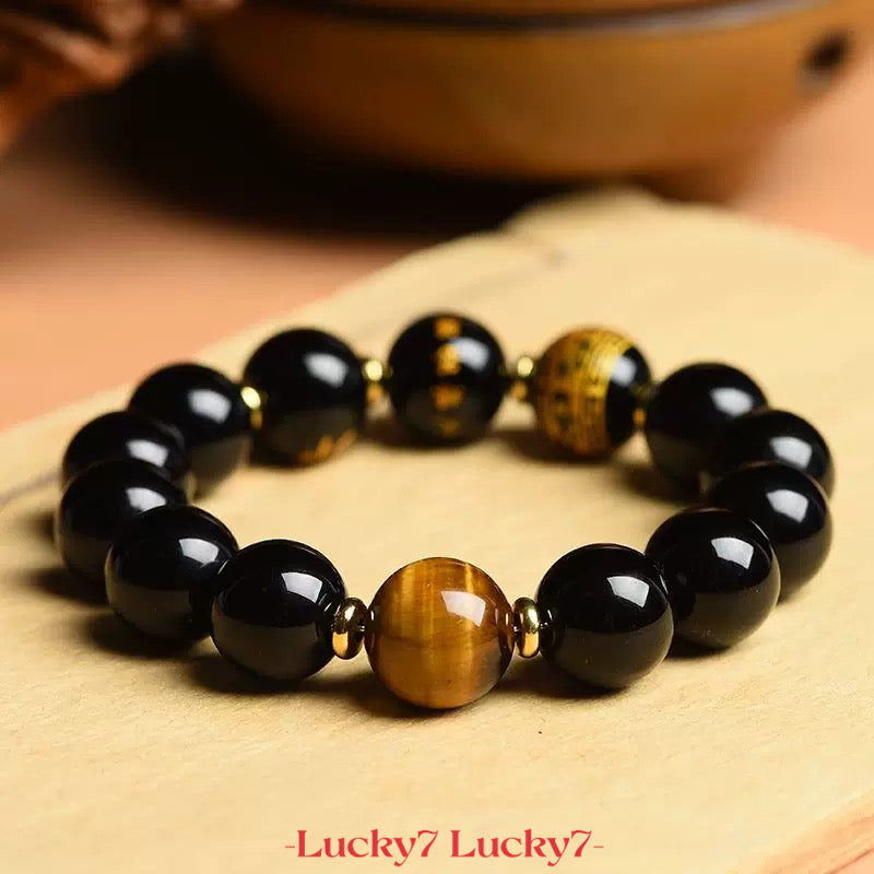 Black Agate Zodiac Year Bracelet