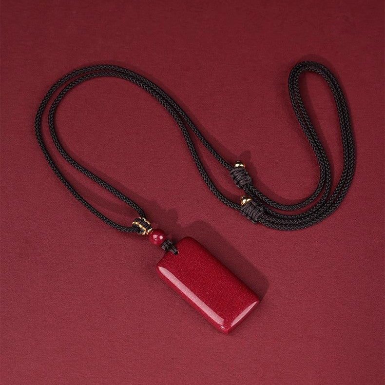 Cinnabar Trouble-Free Amulet Necklace – Protection and Peace in One