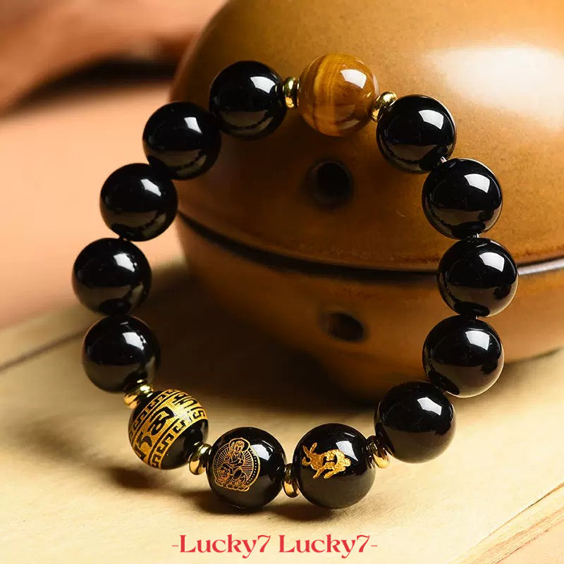 Black Agate Zodiac Year Bracelet