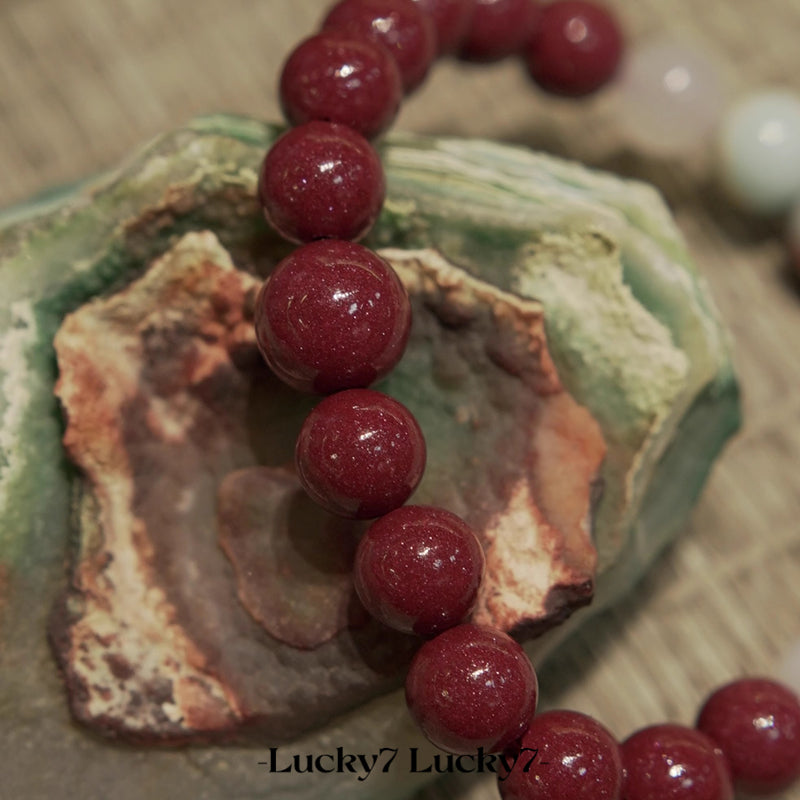 Cinnabar and White Jade Shoushan Stone Lucky Bracelet – A Symbol of Protection and Prosperity