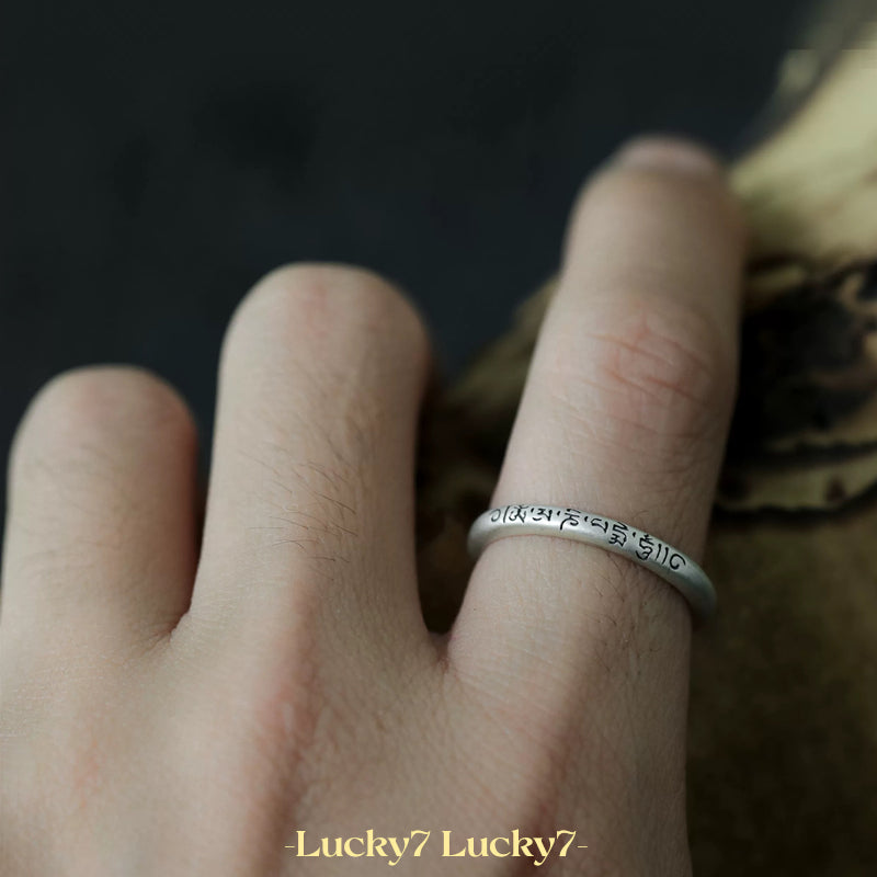 Mantra Silver Ring – A Symbol of Prayer and Strength