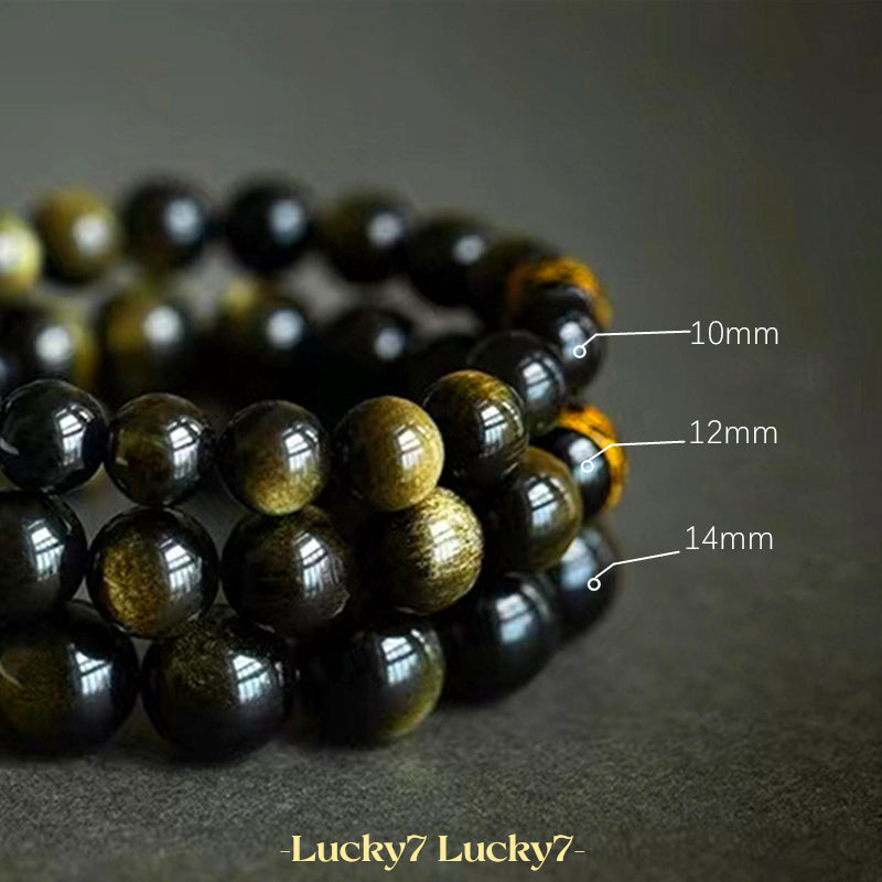 Obsidian Natal Buddha Bracelet – Powerful Protection and Energy Balance