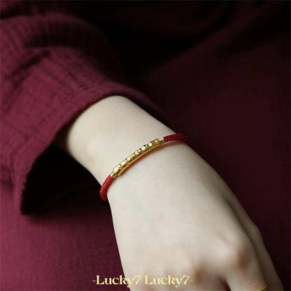 Mantra Red String Bracelet – A Talisman of Compassion and Wisdom