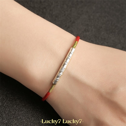 Mantra Red String Bracelet – A Talisman of Compassion and Wisdom