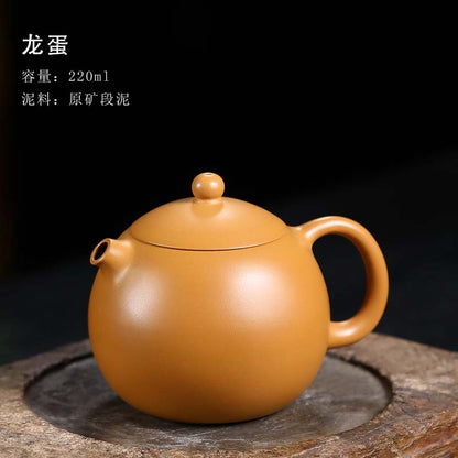 Dragon egg teapot, Yixing original ore purple clay teapot, pure handmade purple clay teapot, tea set, five colors