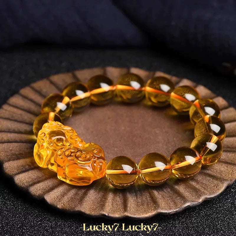 Pi Yao Citrine Wealth Bracelet – A Symbol of Wealth, Positivity, and Happiness