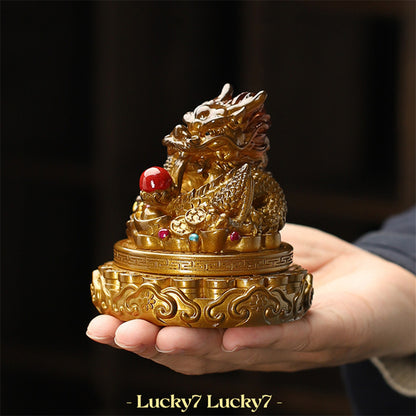 Rotatable color-changing Chinese Dragon Ornament /Tea Pet