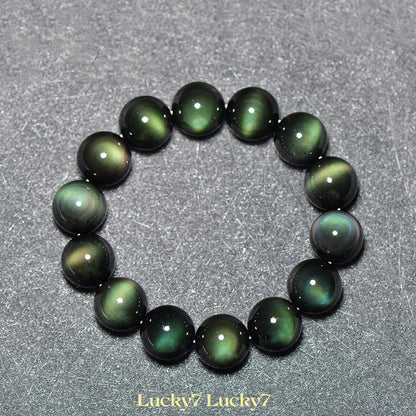 Green Obsidian Bracelet — Wealth, Positivity, and Balance