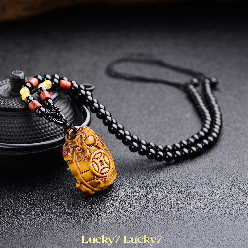 Tiger Eye Dragon Tortoise Pendant Necklace - Unlock Inner Power, Protect Your Aura