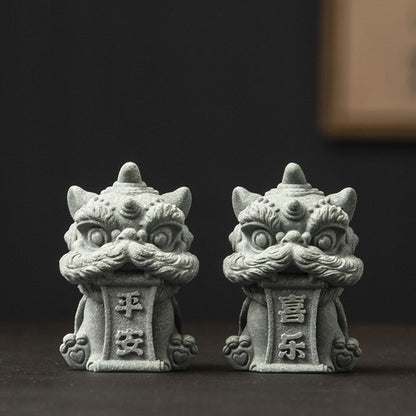 China-Chic Guofeng Xingshi Lion Tabletop Tea Pet Decoration - Lucky Handicrafts Exquisite - Hand gifts - Small creative gifts