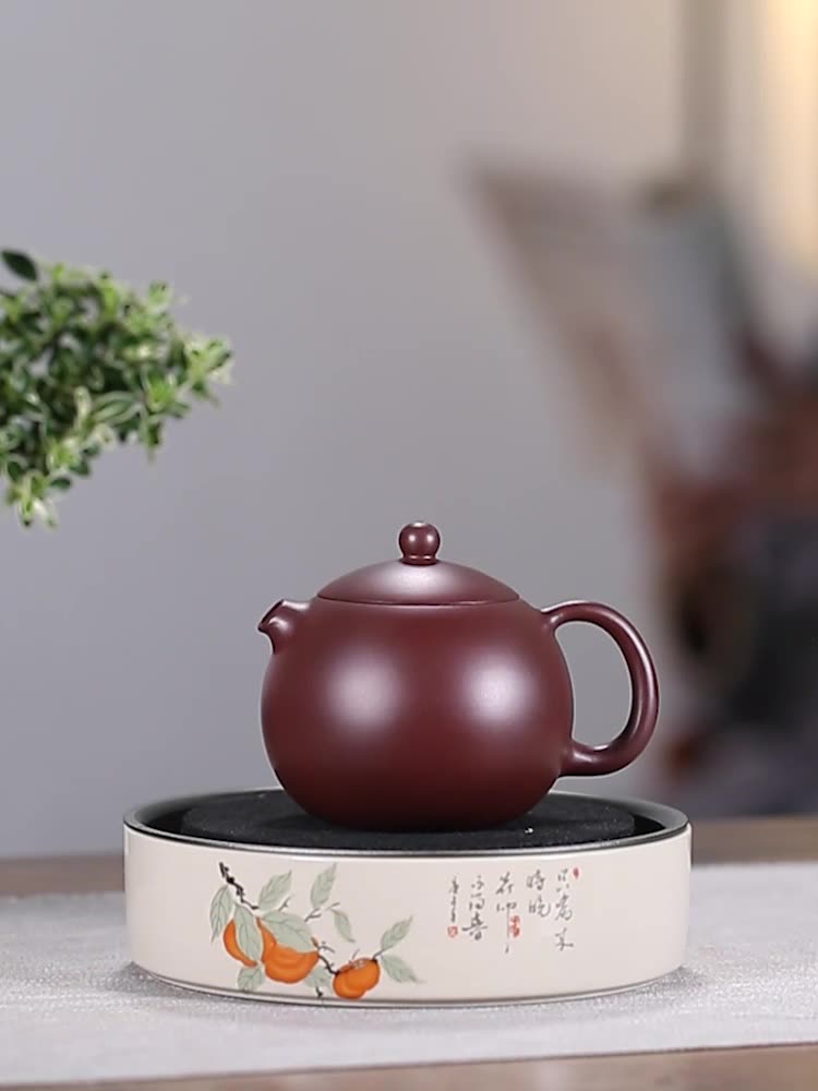 Dragon egg teapot, Yixing original ore purple clay teapot, pure handmade purple clay teapot, tea set, five colors