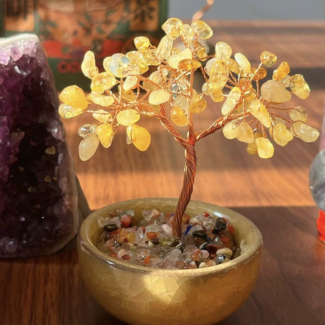 Natural Yellow Crystal Feng Shui Tree – A Source of Wealth and Energy