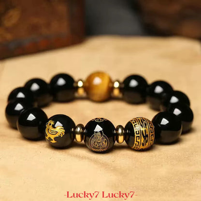 Black Agate Zodiac Year Bracelet