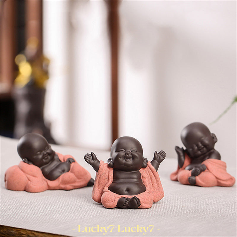 Purple Clay Sand Maitreya Ornaments/ Tea Pet