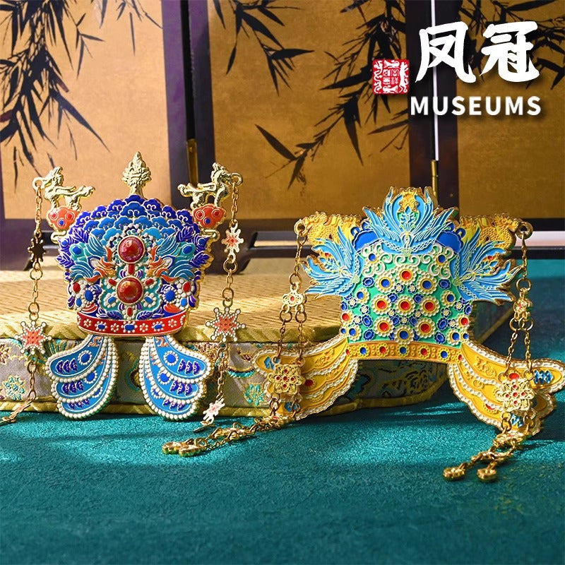 Beijing Palace Museum Phoenix Crown Fridge Magnet - Empress Xiaoduan Six Dragons and Three Phoenixes - Creative Souvenirs