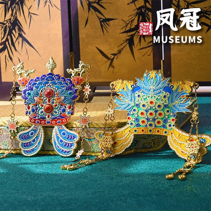 Beijing Palace Museum Phoenix Crown Fridge Magnet - Empress Xiaoduan Six Dragons and Three Phoenixes - Creative Souvenirs