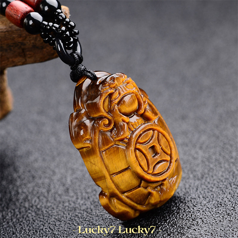 Tiger Eye Dragon Tortoise Pendant Necklace - Unlock Inner Power, Protect Your Aura