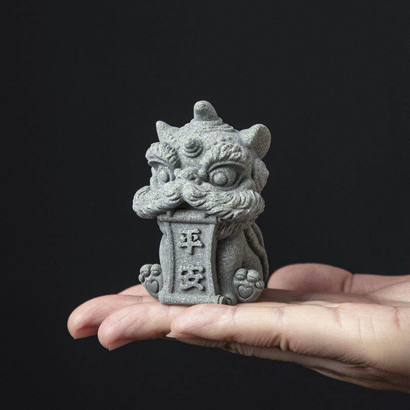 China-Chic Guofeng Xingshi Lion Tabletop Tea Pet Decoration - Lucky Handicrafts Exquisite - Hand gifts - Small creative gifts