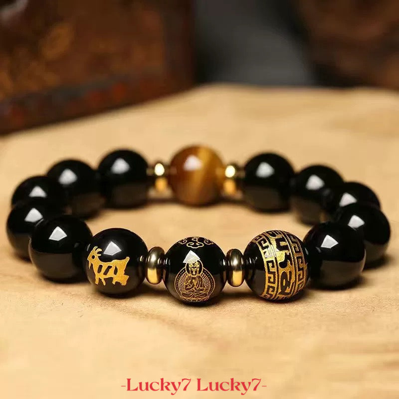 Black Agate Zodiac Year Bracelet