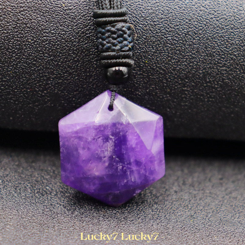 Hexagram Natural Crystal Gemstone Pendant