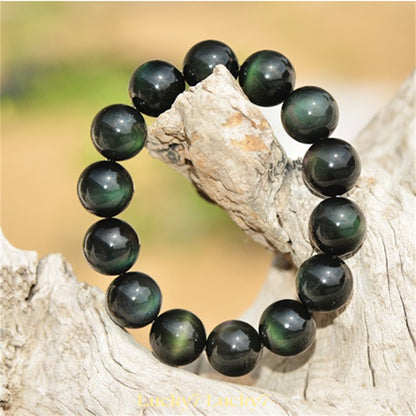 Green Obsidian Bracelet — Wealth, Positivity, and Balance