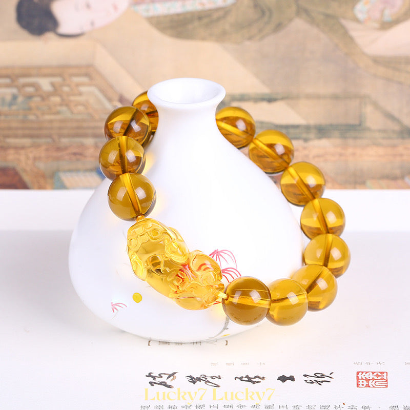 Pi Yao Citrine Wealth Bracelet – A Symbol of Wealth, Positivity, and Happiness