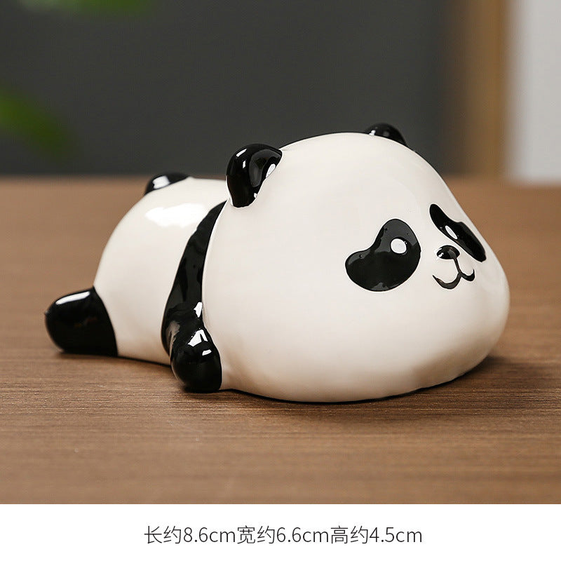 Cartoon China Fashion Ceramic Panda Gadgets - Home Decoration - Cute and Cute - Table Decoration in the Entrance Living Room - Exquisite Crafts