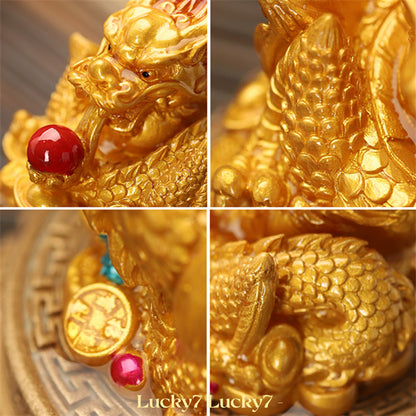 Rotatable color-changing Chinese Dragon Ornament /Tea Pet