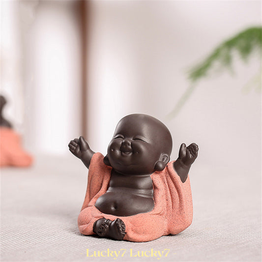 Purple Clay Sand Maitreya Ornaments/ Tea Pet