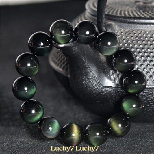 Green Obsidian Bracelet — Wealth, Positivity, and Balance