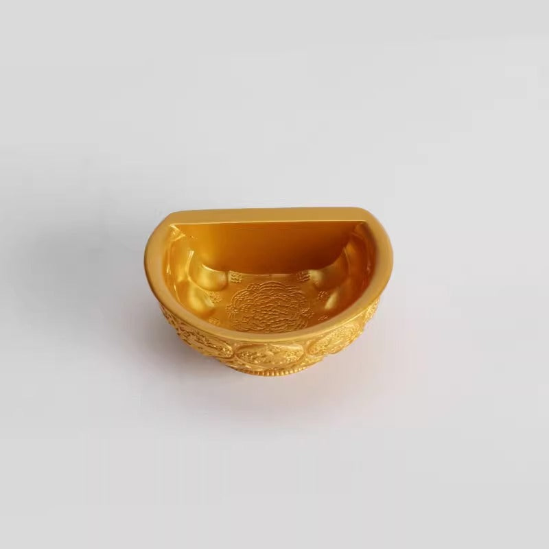 Golden Rice Bowl Creative Fridge Magnet - Tang Dynasty Mandarin Duck Lotus Petal Design - Xi'an Specialty Souvenirs