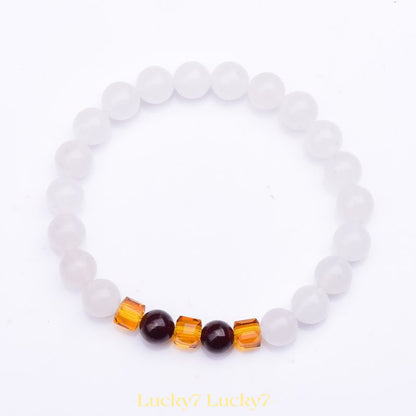 Natural White Chalcedony Positivity Bracelet – A Source of Harmony and Positive Energy