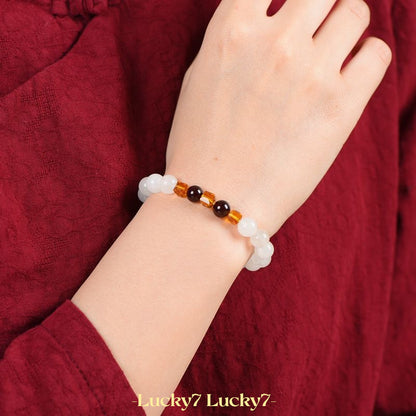 Natural White Chalcedony Positivity Bracelet – A Source of Harmony and Positive Energy