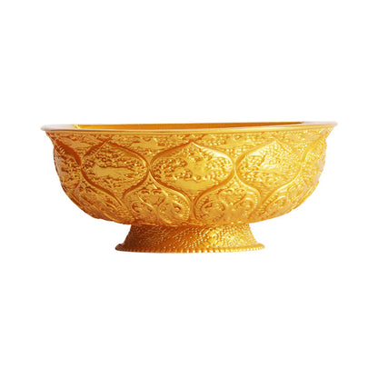 Golden Rice Bowl Creative Fridge Magnet - Tang Dynasty Mandarin Duck Lotus Petal Design - Xi'an Specialty Souvenirs